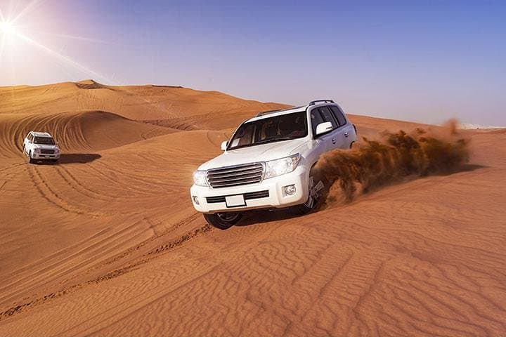Dubai Lahbab Evening Desert Safari: Dune Bashing, Camel Rides & BBQ Camp