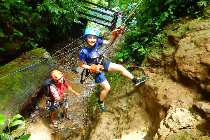 Arenal Zipline and Waterfall Canyoning Combo with Pure Trek