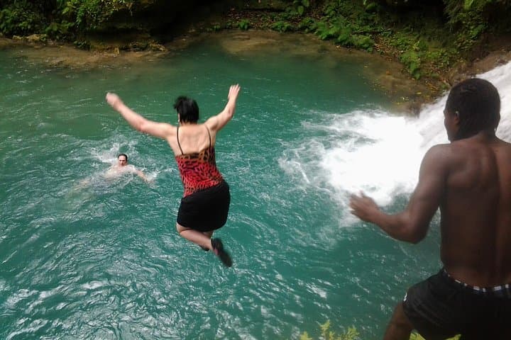 Falmouth Shore Excursion: Blue Hole Swim and White River Tubing Adventure photo 1