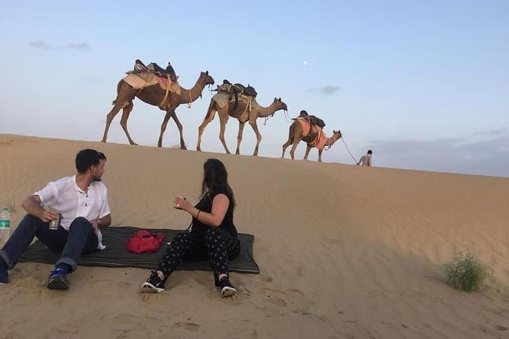Dinner on the Dunes: Private Camel Safari & Sunset Dinner near Jaisalmer