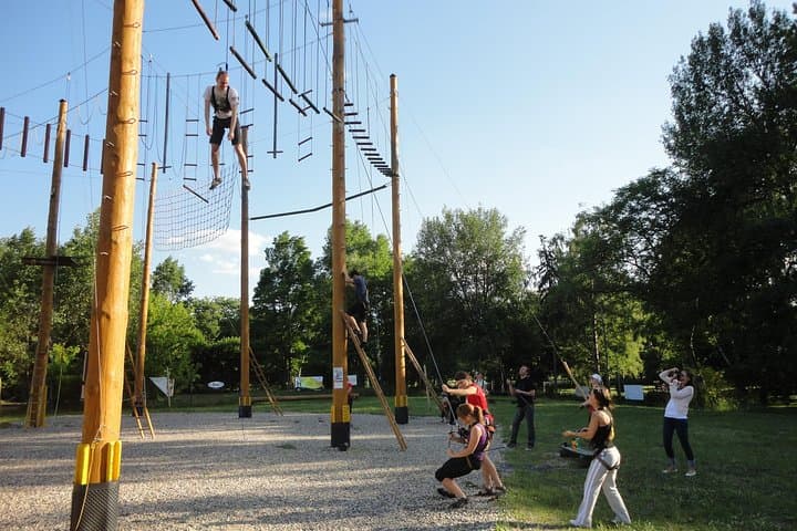 Prague High-Ropes Adventure: Half-Day Low- and High-Rope Challenge Course