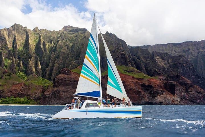 Sail and Snorkel the Na Pali Coast: Catamaran Adventure from Port Allen