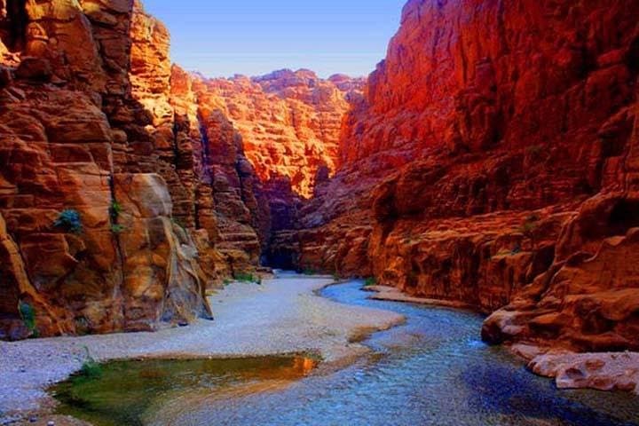 Hike the Wadi Mujib Siq Trail from the Dead Sea — Canyon Walk & Waterfall Swim