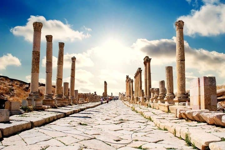 Full-Day Umm Qais, Jerash & Ajloun Tour from Amman — Roman Ruins and Hilltop Castles