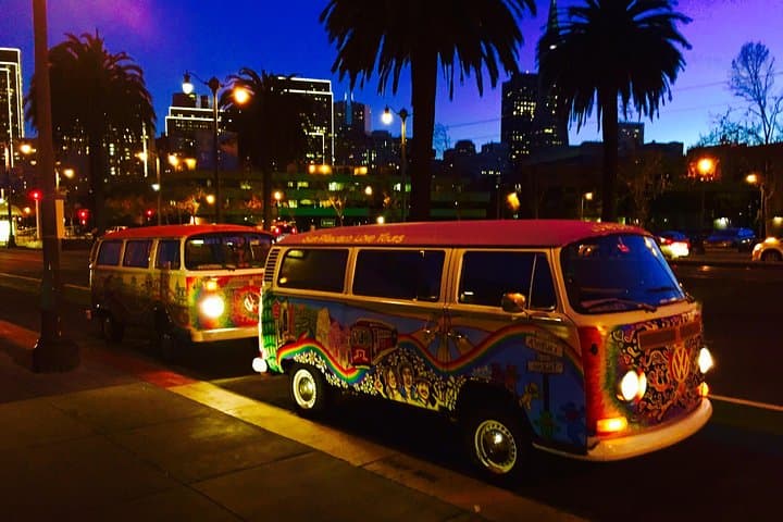 San Francisco Night Tour on a 1970s VW Bus — Golden Gate, Haight & Castro After Dark