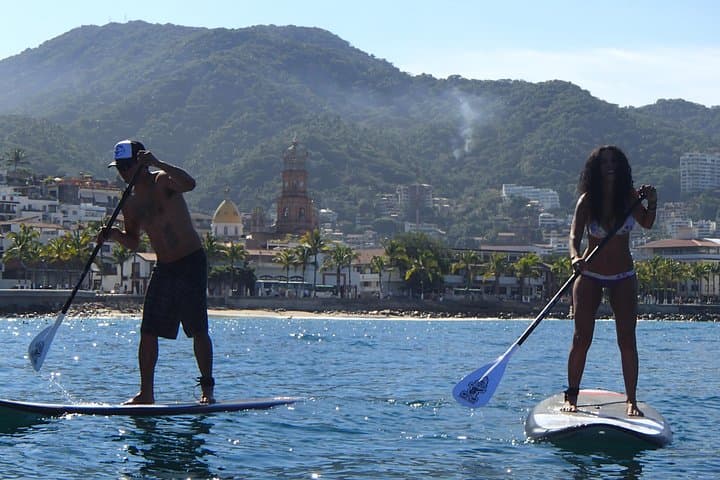Stand-Up Paddleboard Lesson on Puerto Vallarta's Malecon