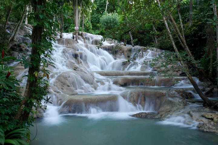 Dunn's River Falls, Bamboo Rafting & Horseback Swim from Ocho Rios