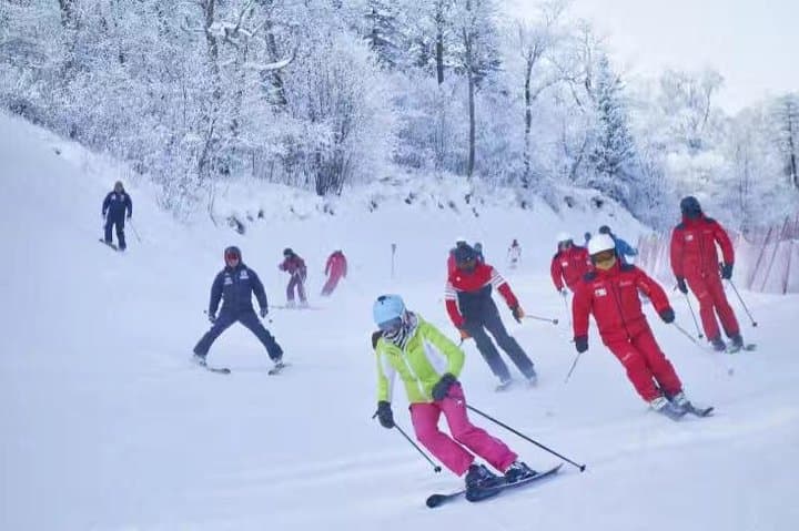 Beginner Ski Day at Mingdu Ski Resort with Haidilao Hot Pot in Harbin