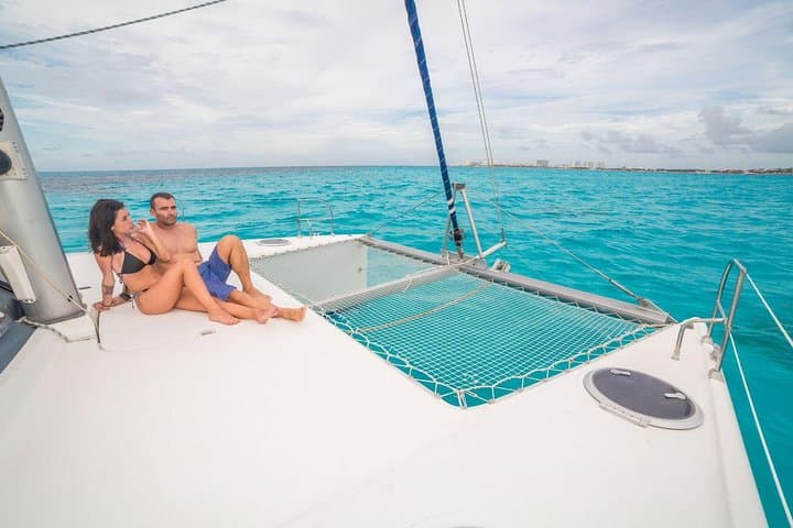 Private Catamaran: Cancun to Isla Mujeres — Snorkel the Underwater Museum photo 2