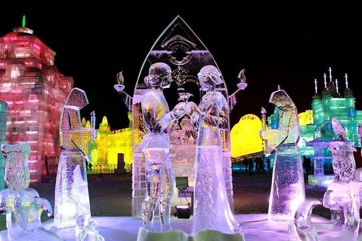 Private Day Tour to Guyaju Cave Dwellings & Longqing Gorge Ice Lantern Festival from Beijing