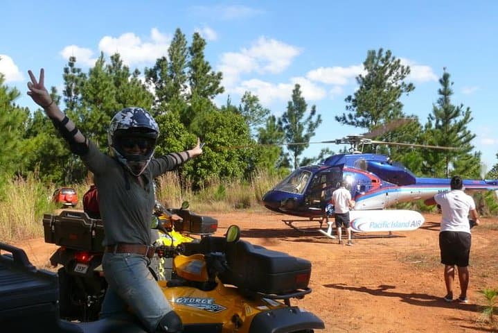 Heli-Quad Adventure from Nadi: ATV Ride, Village Visit & Scenic Helicopter Return