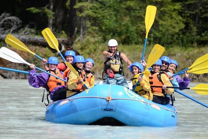 Family Rafting Adventure on Kicking Horse River: Gentle Rapids and Rockies Scenery
