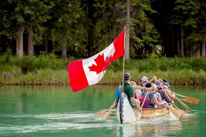 Bow River Big Canoe Tour — Banff Family Voyageur Canoe Experience photo 2