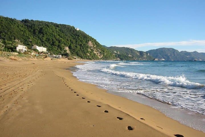 Private Glyfada Beach Tour Corfu — Minibus Pickup & Relax on the Ionian Coast