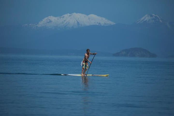 Stand Up Paddle Board Hire at Lake Taupo: Paddle to Mine Bay Maori Rock Carvings