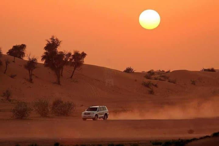 Hurghada Sunset Desert Safari — 5-Hour Bedouin Jeep, Camel Ride & Dinner