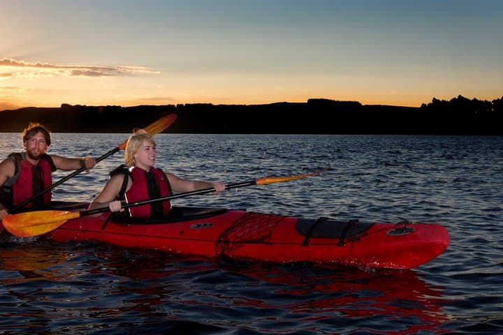 Lake Rotoiti Evening Kayak Tour — Hot Springs, Glowworms & Kiwi BBQ near Rotorua