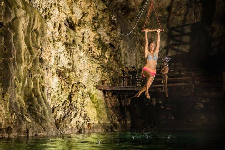 Explore Cenote Maya: Rappel, Swim and Experience a Maya Ceremony Near Valladolid photo 3