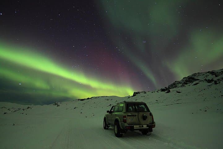 Golden Circle Superjeep Tour and Northern Lights Chase from Reykjavik
