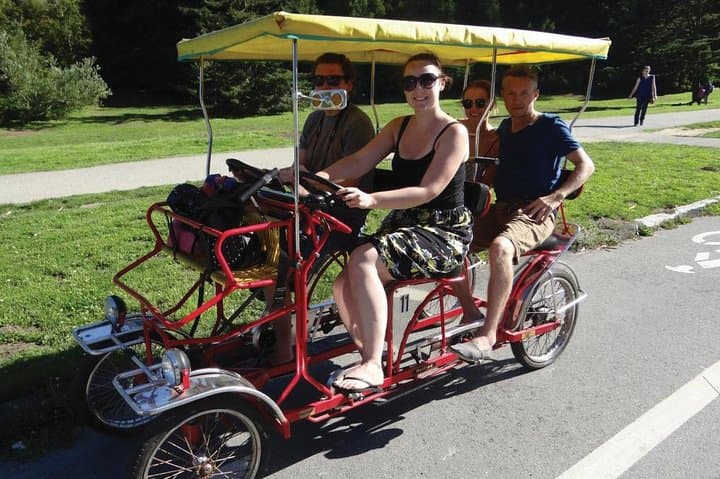 Surrey Bike Rental in Golden Gate Park — Scenic Family Ride Behind the Bandshell