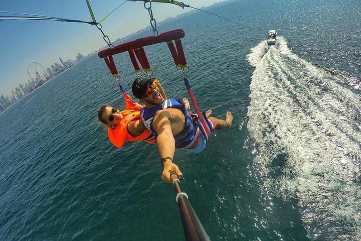 Soar Over Jumeirah Beach: Parasailing Above Palm Jumeirah & Dubai Marina photo 1