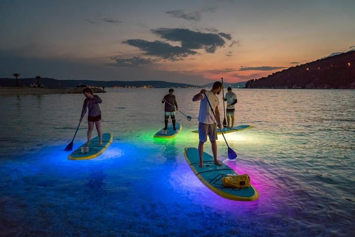 Glowing Stand-Up Paddle Experience in Split — Night SUP Tour in Stobreč