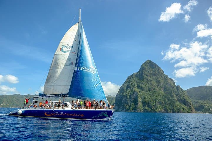 Soufriere Adventure Cruise: Sail to the Pitons, Sulphur Springs & Snorkel Protected Reefs photo 1