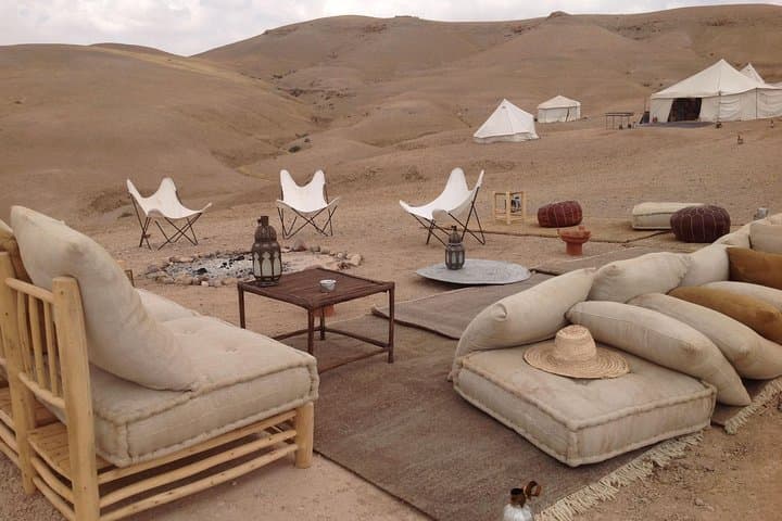 Lunch at a Luxury Berber Camp in the Great Agafay Desert