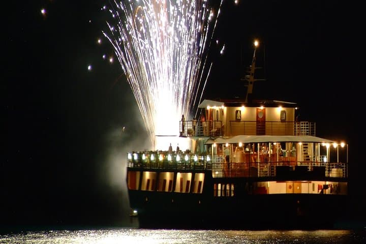 Paphos Fireworks Night Cruise: Dinner, Live Music & Harbour Spectacle