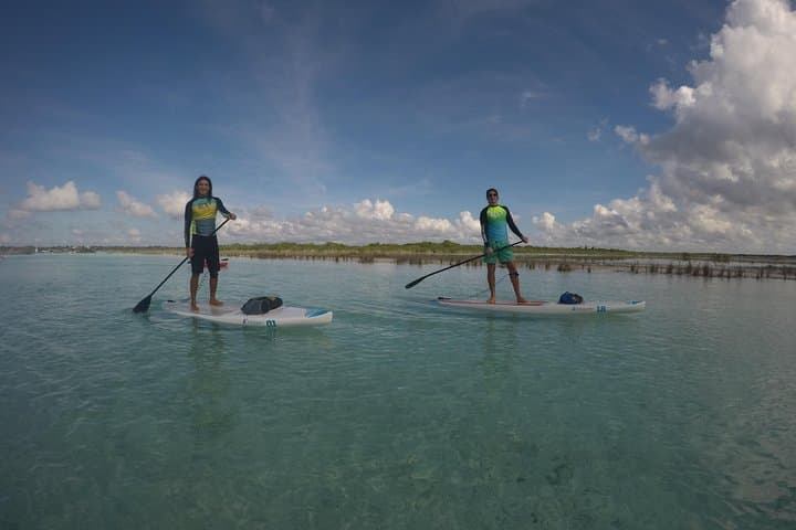 Sunrise Standup Paddleboarding on Laguna Bacalar — Cenotes & Pirate Channel Tour photo 3