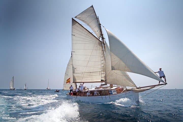 Sail Barcelona Aboard Bon Temps 1926: Classic Yacht Sunrise & Swim photo 1