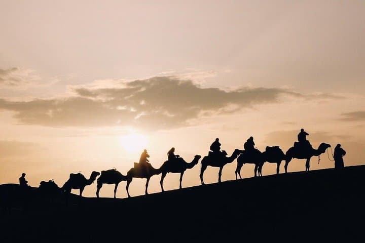 Agafay Desert Sunset Camel Ride from Marrakech with Free Tea