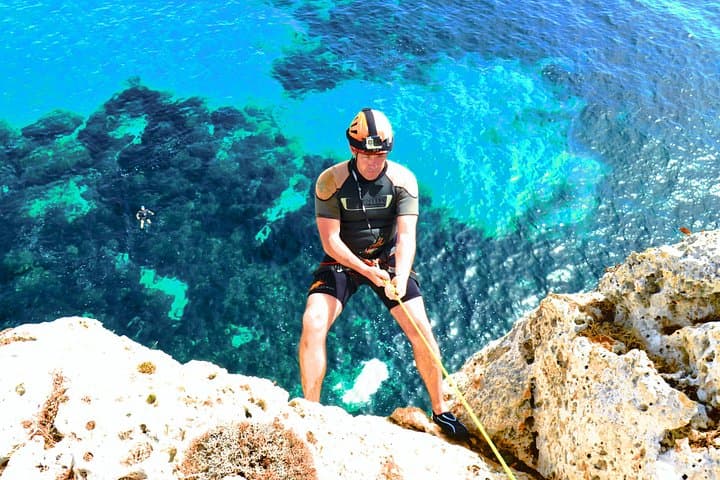 Cala Romantica Water Cave Adventure: Sea Caving, Optional 25m Abseil and Coastal Hike in Mallorca photo 3