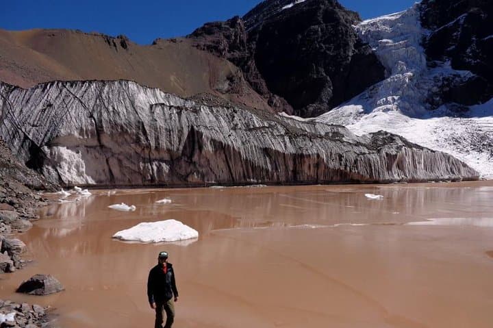 2-Day Glacier Hike & Colina Hot Springs from Santiago — El Morado Camping Adventure