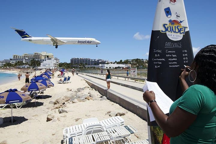 Maho Beach Plane-Spotting & Sunset Beach Blast — Watch Jets Land Overhead