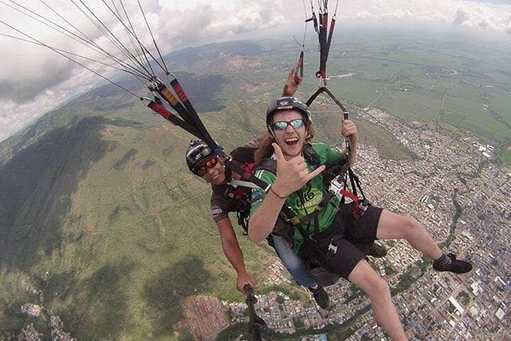 Tandem Paragliding Over Valle del Cauca: Cerro Santa Elena Flight from Cali