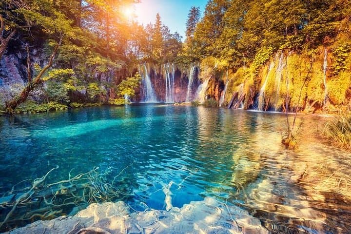 Zagreb to Split Day Transfer: Guided Plitvice Lakes Walk & Waterfall Train-Boat Loop