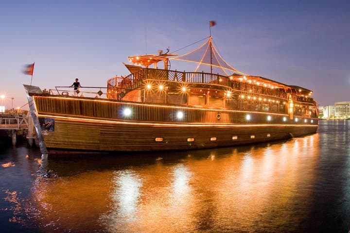 Dubai Creek Dhow Cruise: 5-Star Night Buffet & Traditional Entertainment