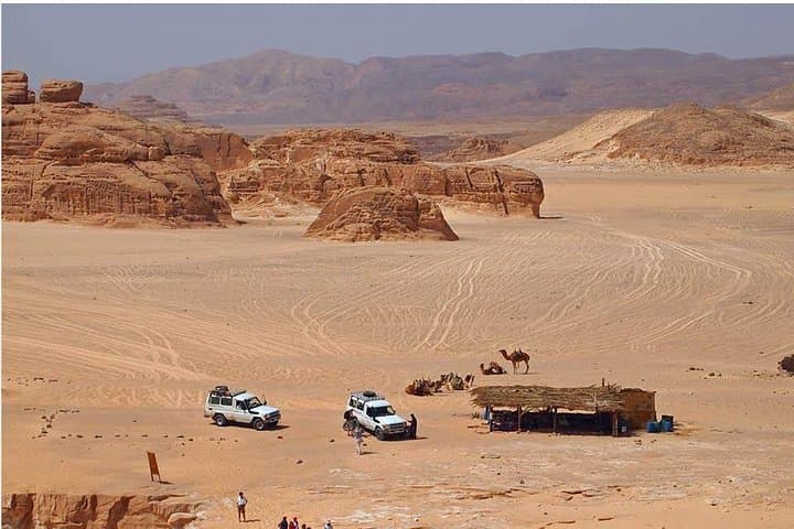 Sinai 4x4 Jeep Adventure from Dahab — Double Canyon, Dunes & Sandboarding