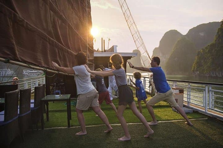 Ha Long Bay 2-Day Luxury Junk Cruise: Sung Sot Cave, Ti Top & Night Squid Fishing photo 2