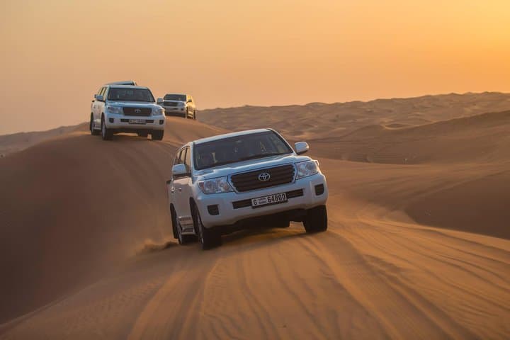 Private Dubai Desert Safari: Sunset Dune Bashing, Camp & BBQ Experience photo 2