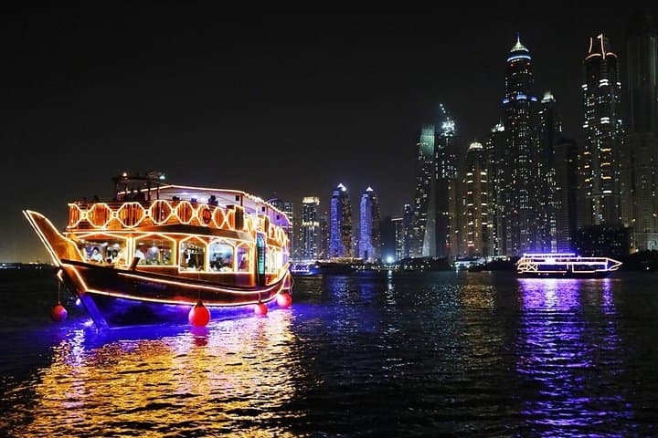 Evening Dubai Marina Dinner Cruise: Buffet, Live Tanoura & Skyline Views photo 2