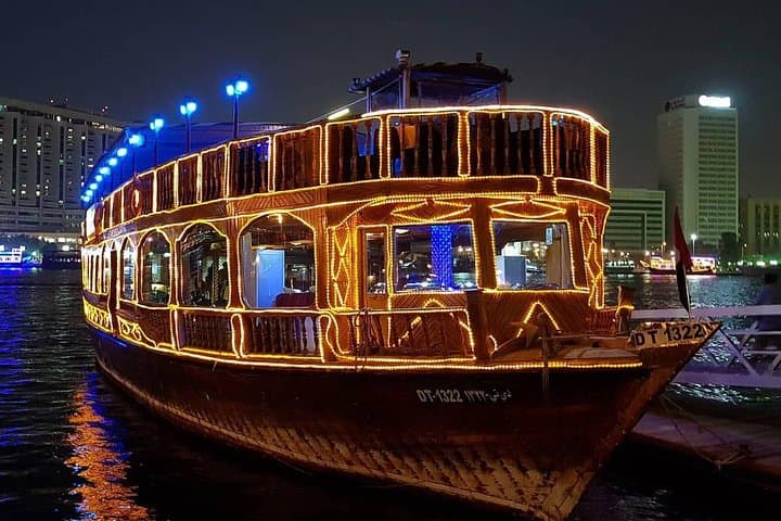 Dubai Creek Dhow Dinner Cruise — Evening Cruise, Buffet & Skyline Views