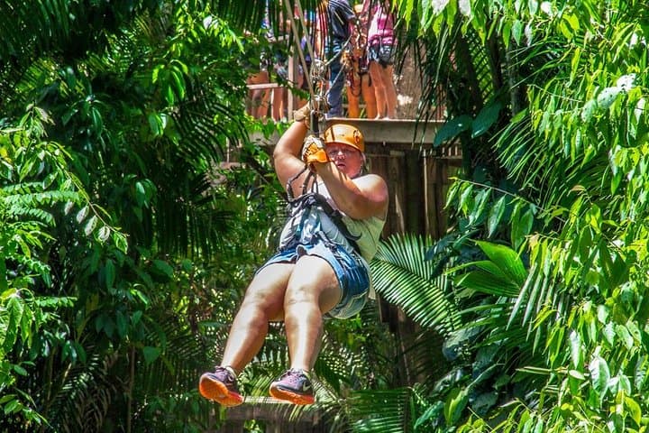 Xunantunich Cave Tubing & Zipline Triple Tour from Placencia — River Ruins and Canopy Adventure