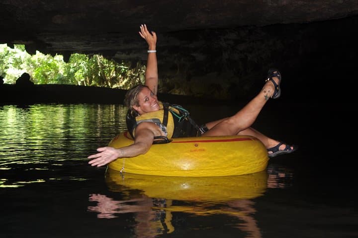 Xunantunich Cave Tubing & Zipline Triple Tour from Placencia — River Ruins and Canopy Adventure photo 2