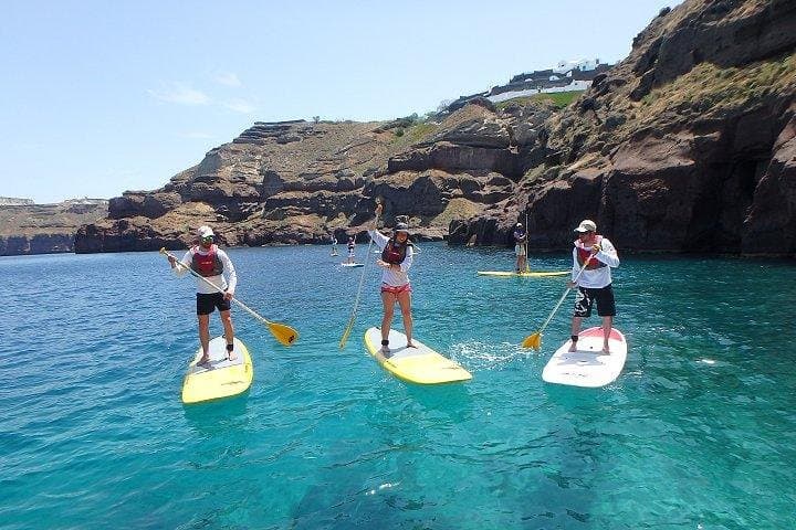 Santorini SUP & Beach Yoga at Mesa Pigadia — Paddle, Nidra & Local Meal