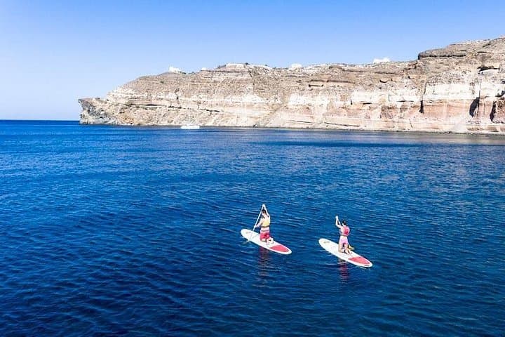 Santorini SUP & Beach Yoga at Mesa Pigadia — Paddle, Nidra & Local Meal photo 4