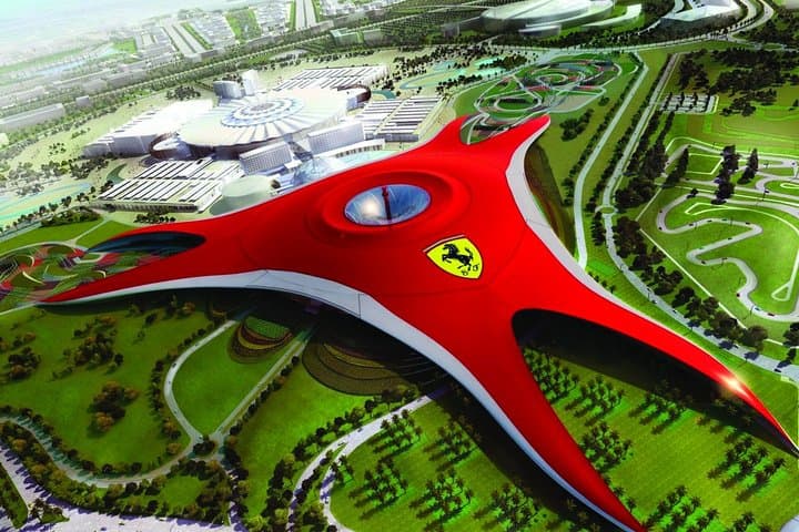 Abu Dhabi Full-Day City Tour with Ferrari World Ticket: Mosque, Corniche and Yas Island Adventure