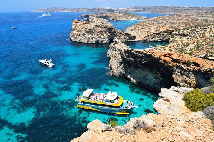 Comino Island Boat Trip — Blue Lagoon, Crystal Lagoon & Sea Caves from Bugibba photo 4
