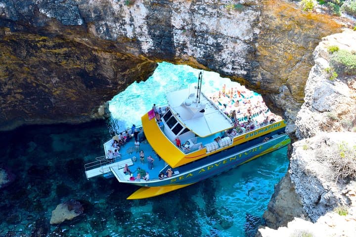 Comino Island Boat Trip — Blue Lagoon, Crystal Lagoon & Sea Caves from Bugibba photo 2